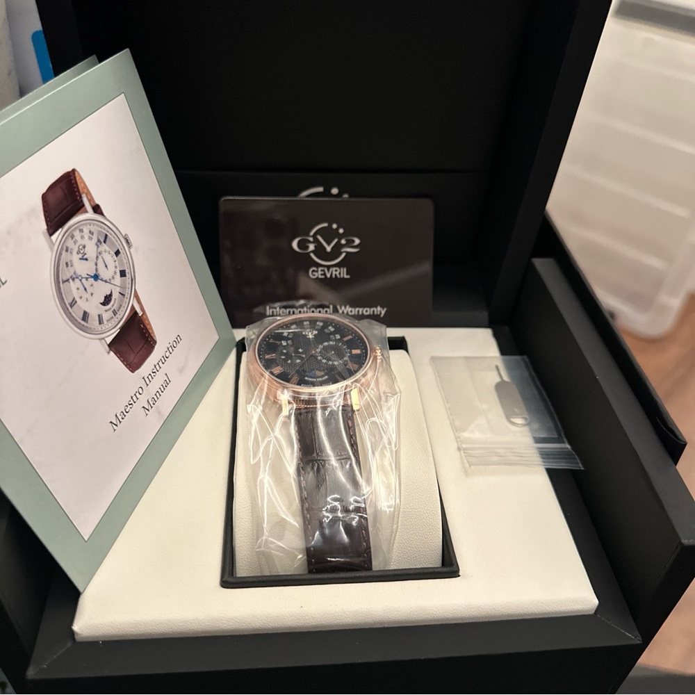 Gevril GV2 Maestro Rose Gold Leather